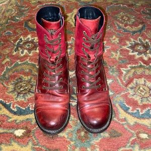 Taos Crave Combat Boot Classic Red Size 8